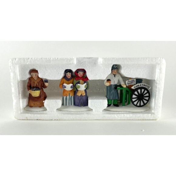 Christmas - DEPT. 56 - VIOLET VENDOR/CAROLERS/CHESTNUT VENDOR - Original Box - Picture 4 of 6